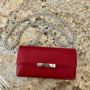 Cartier Love Wallet Long Red w Chain